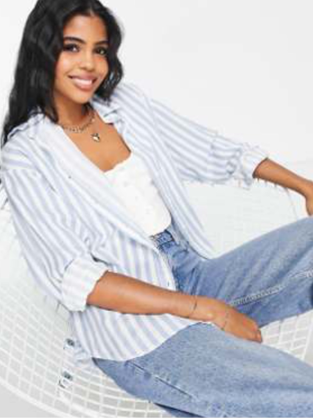 Stradivarius Stripe Button-Down Shirt
